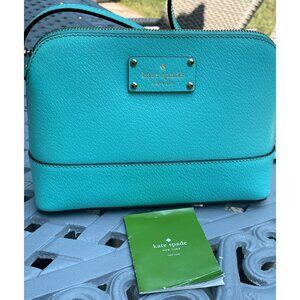 Kate Spade Mint Green Pebbled Leather Zip Shoulder Crossbody Bag NWOT